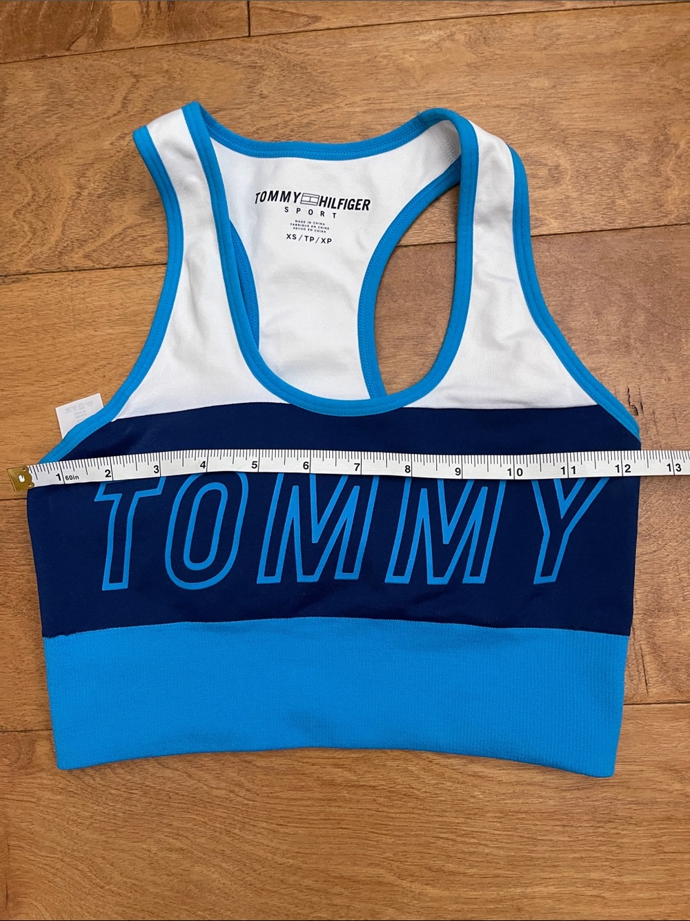 NWOT Tommy Hilfiger Blue & Navy Colorblock Racerback Sports Bra